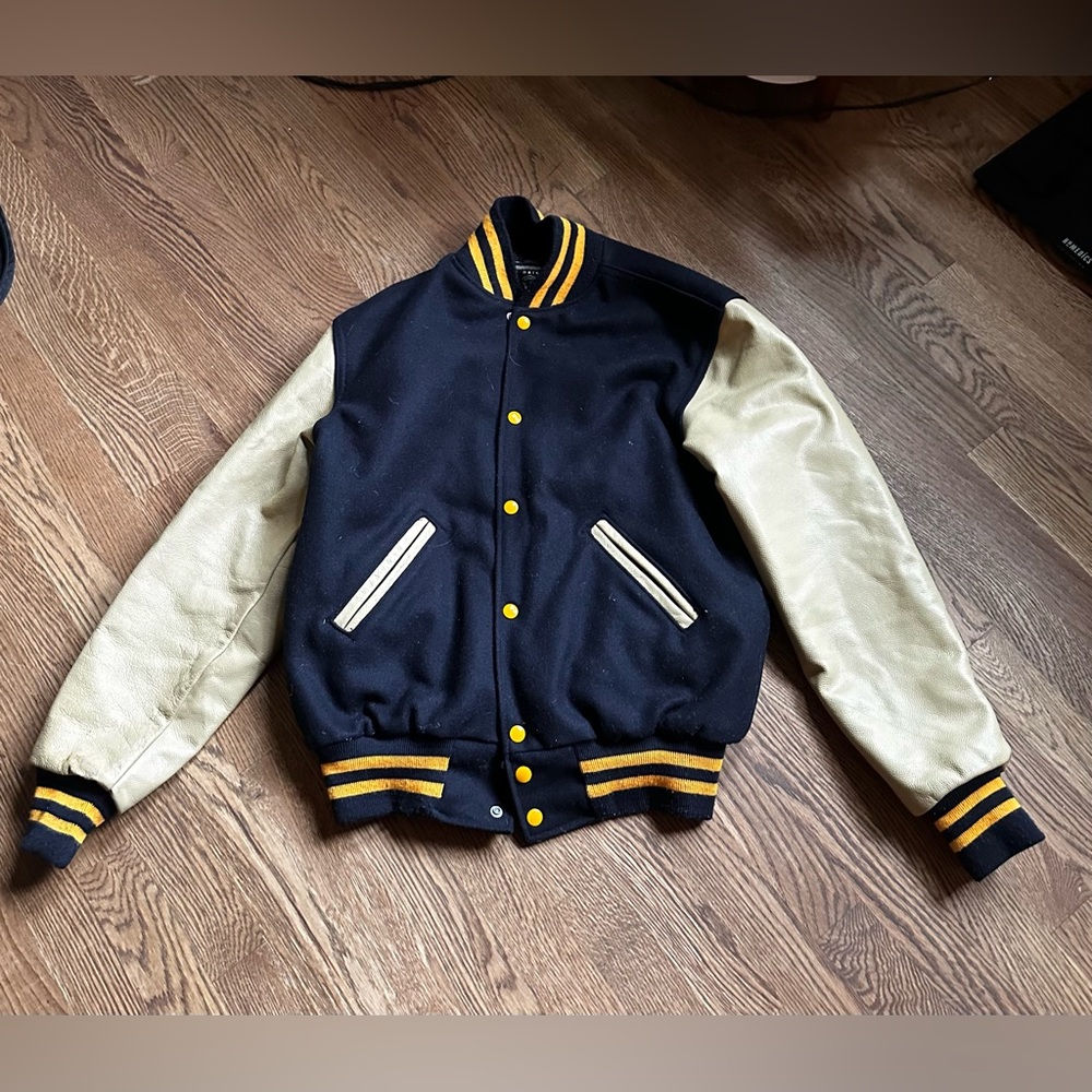 Holloway Black and Tan Varsity Jacket